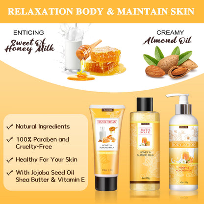 Top view of Hsoeixl 9 piece relaxing self care set