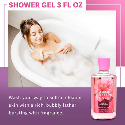 Vital Luxury 3 piece home spa kit bottles.