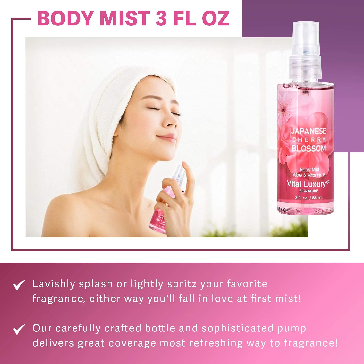 Vital Luxury Japanese Cherry Blossom nourishing body lotion.