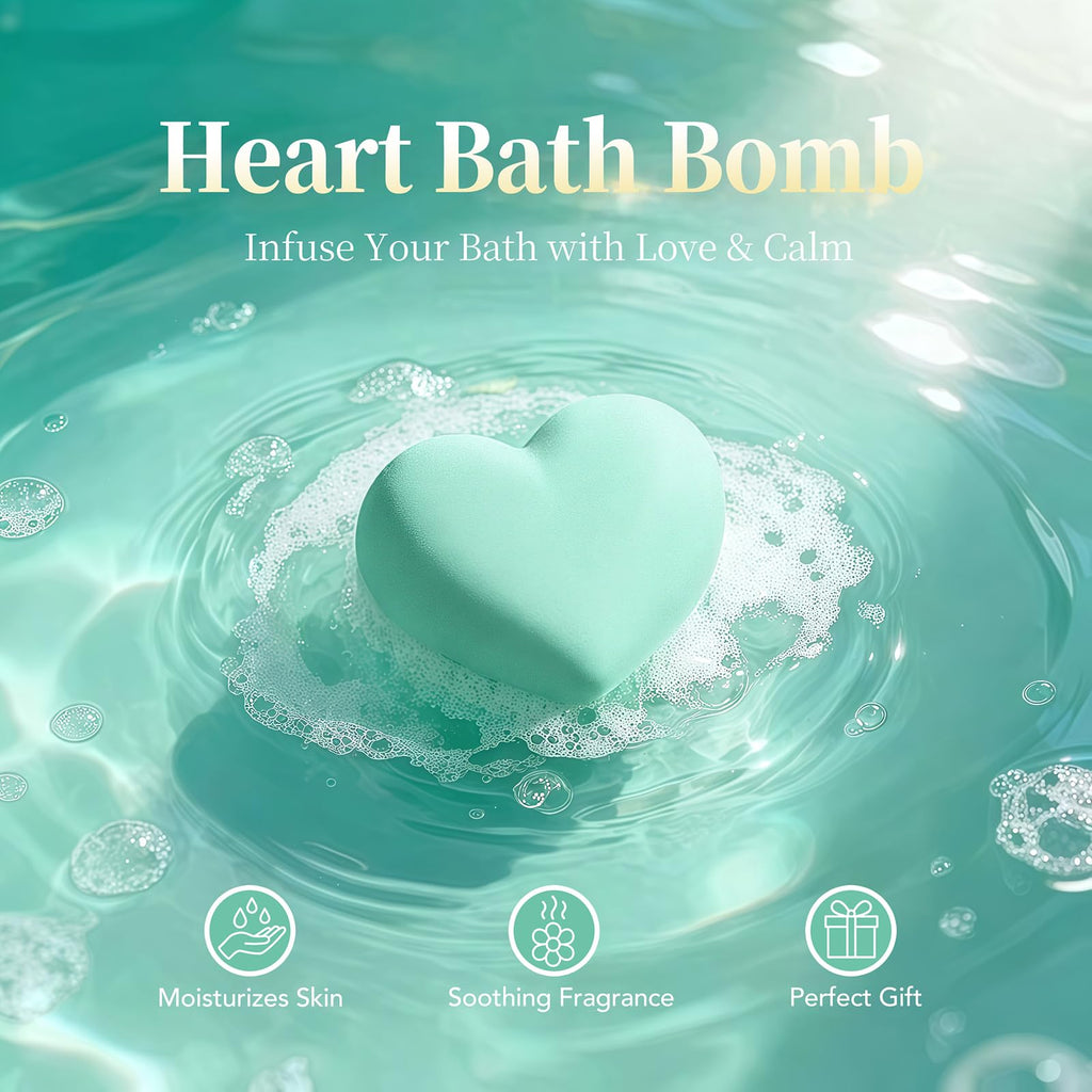 Relaxing bath bomb positioned beside the gift box layout
