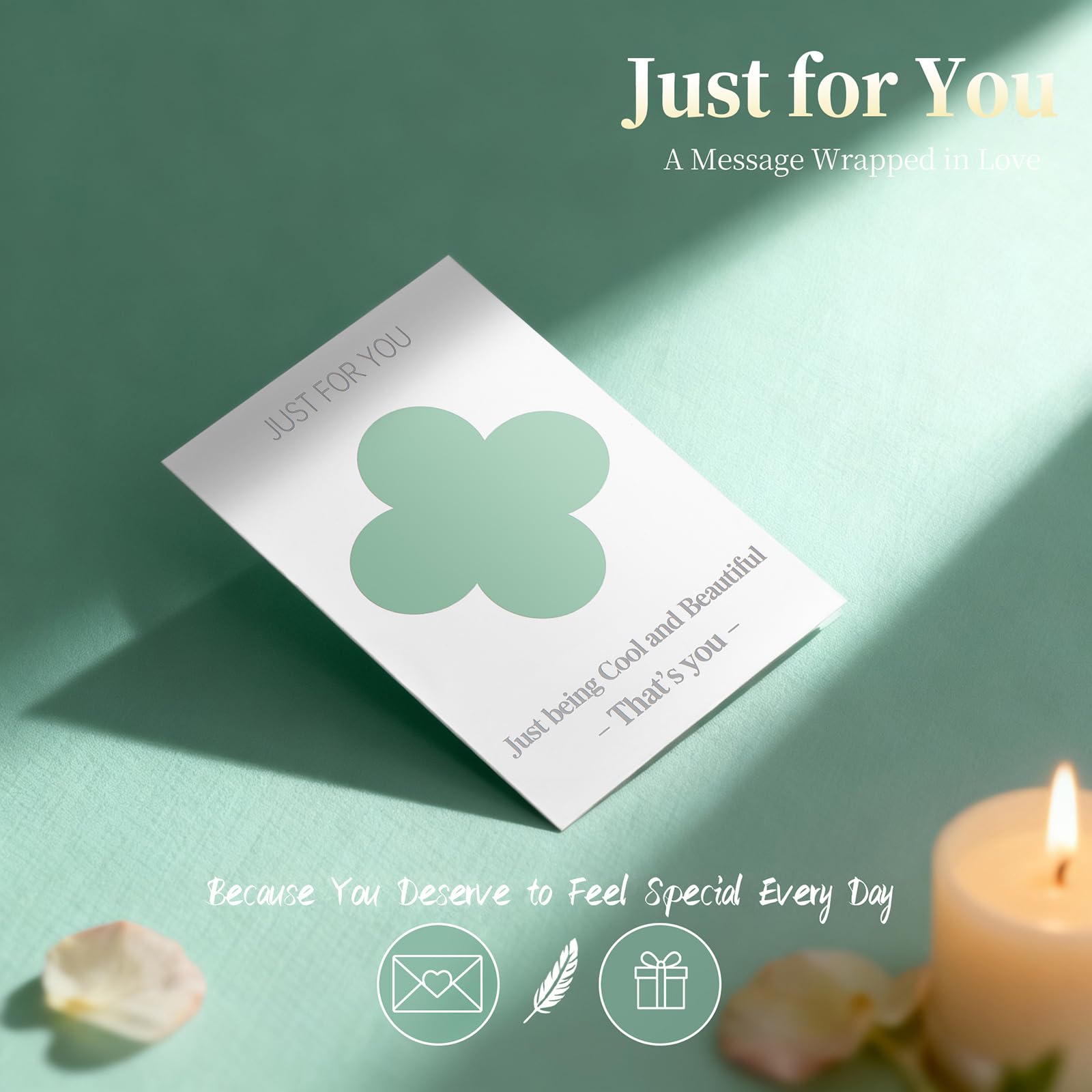 Aesthetic packaging arrangement of the mint green comfort gift hamper for her