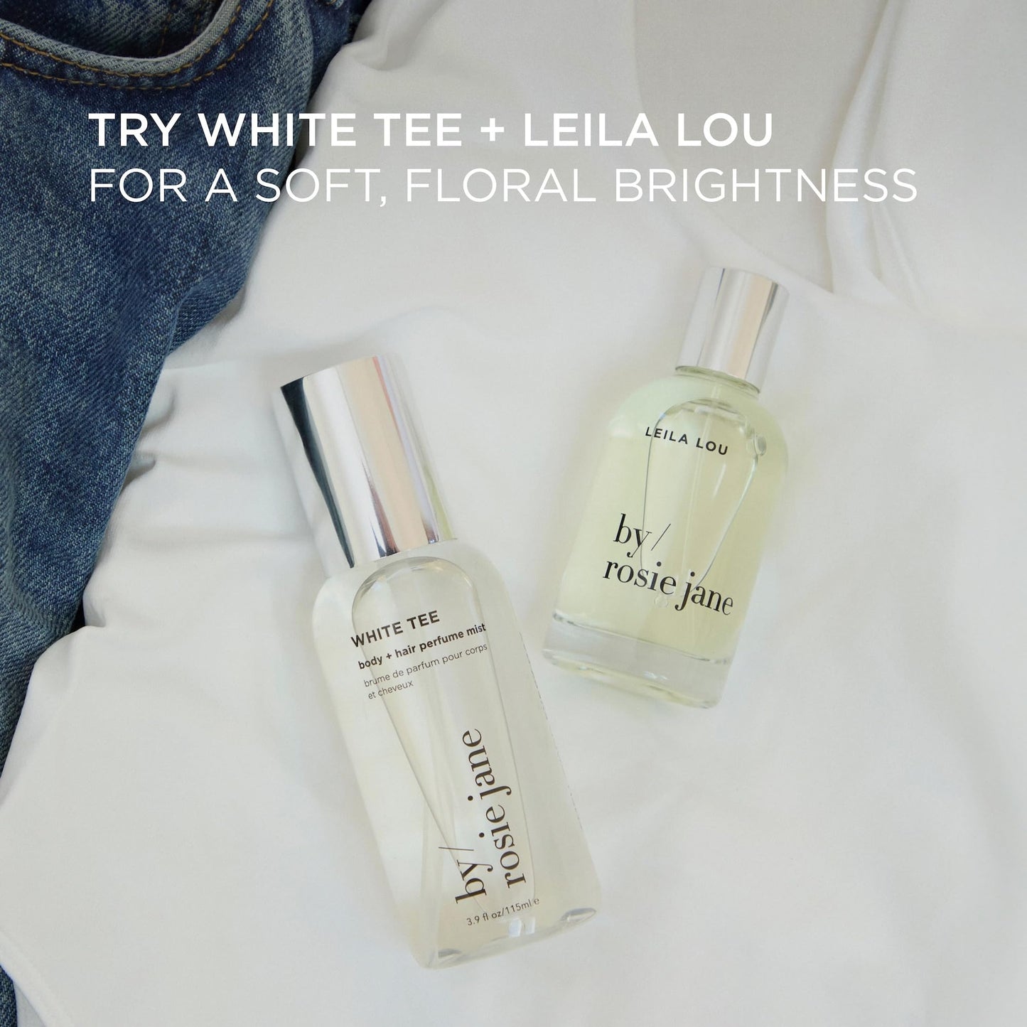Authentic By Rosie Jane White Tee mist product collection