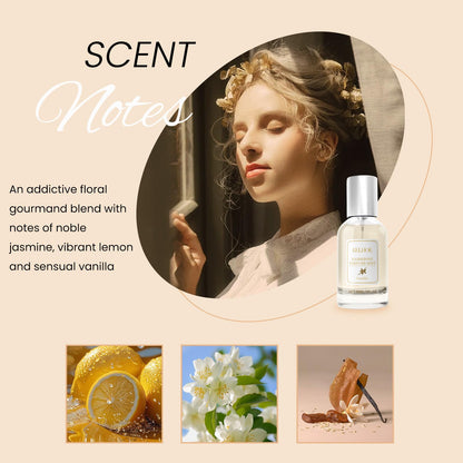 Vanilla hair and body mist showing shiny hair results