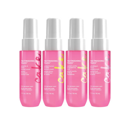 Cake Beauty fragrance mist set travel size packaging