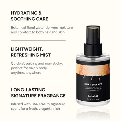 Bananal Sweet Fresh Pear mist bottle showing 125ml packaging