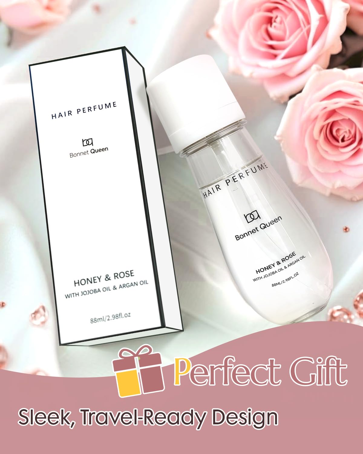 Bonnet Queen hair mist bottle with ingredients label