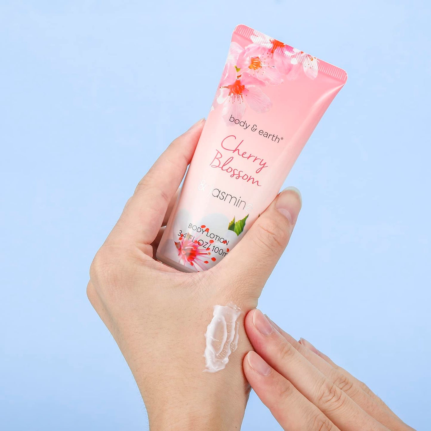 Nourishing body lotion and bath salts for home relaxation