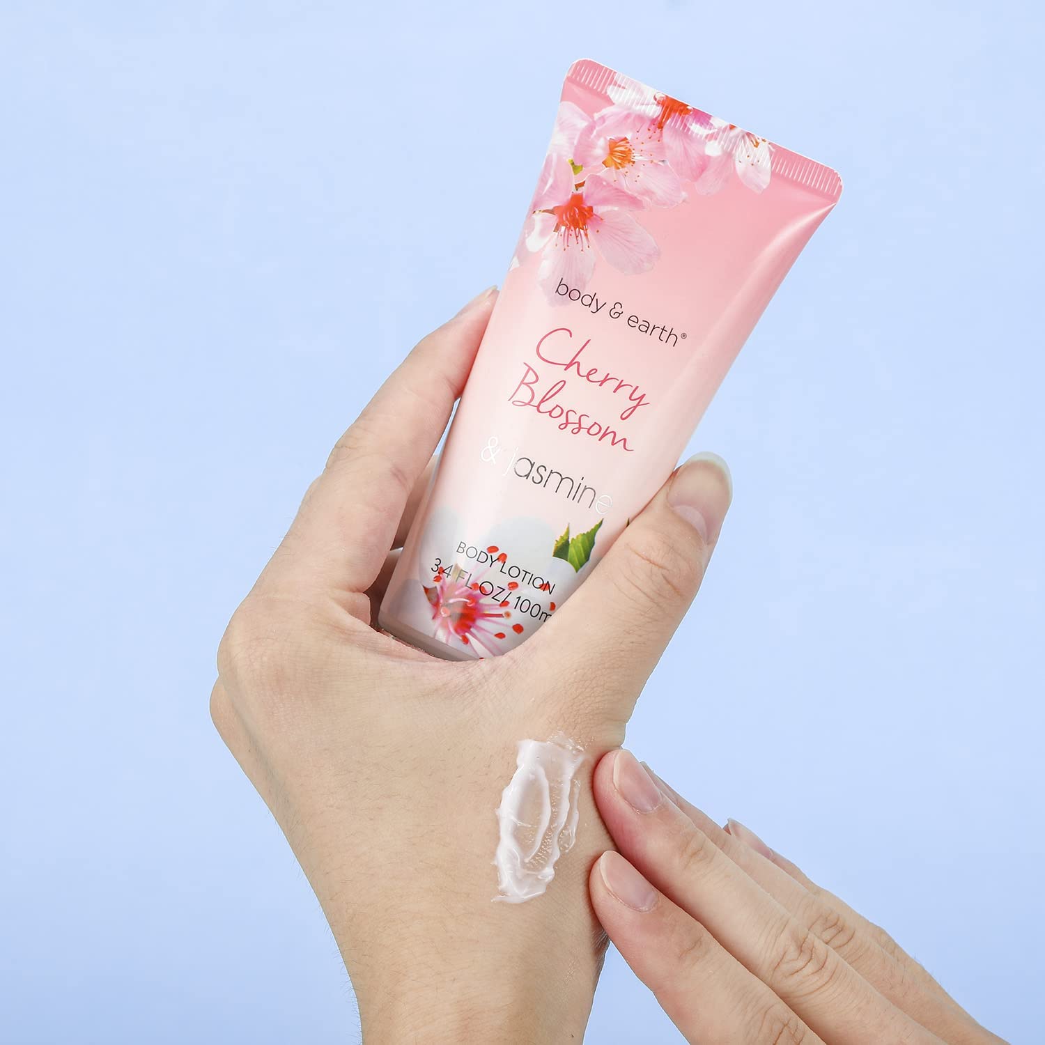 Nourishing body lotion and bath salts for home relaxation
