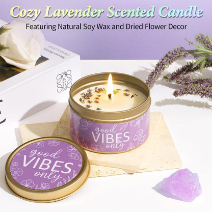 Relaxing lavender body scrub and nourishing bath salts for home pampering