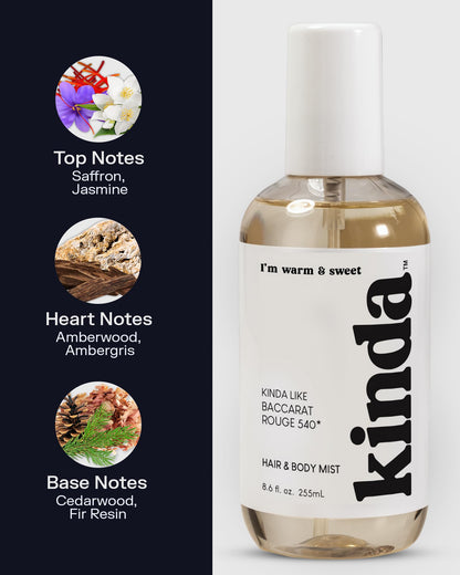 8.6 fluid ounce PB ParfumsBelcam Kinda fragrance mist packaging