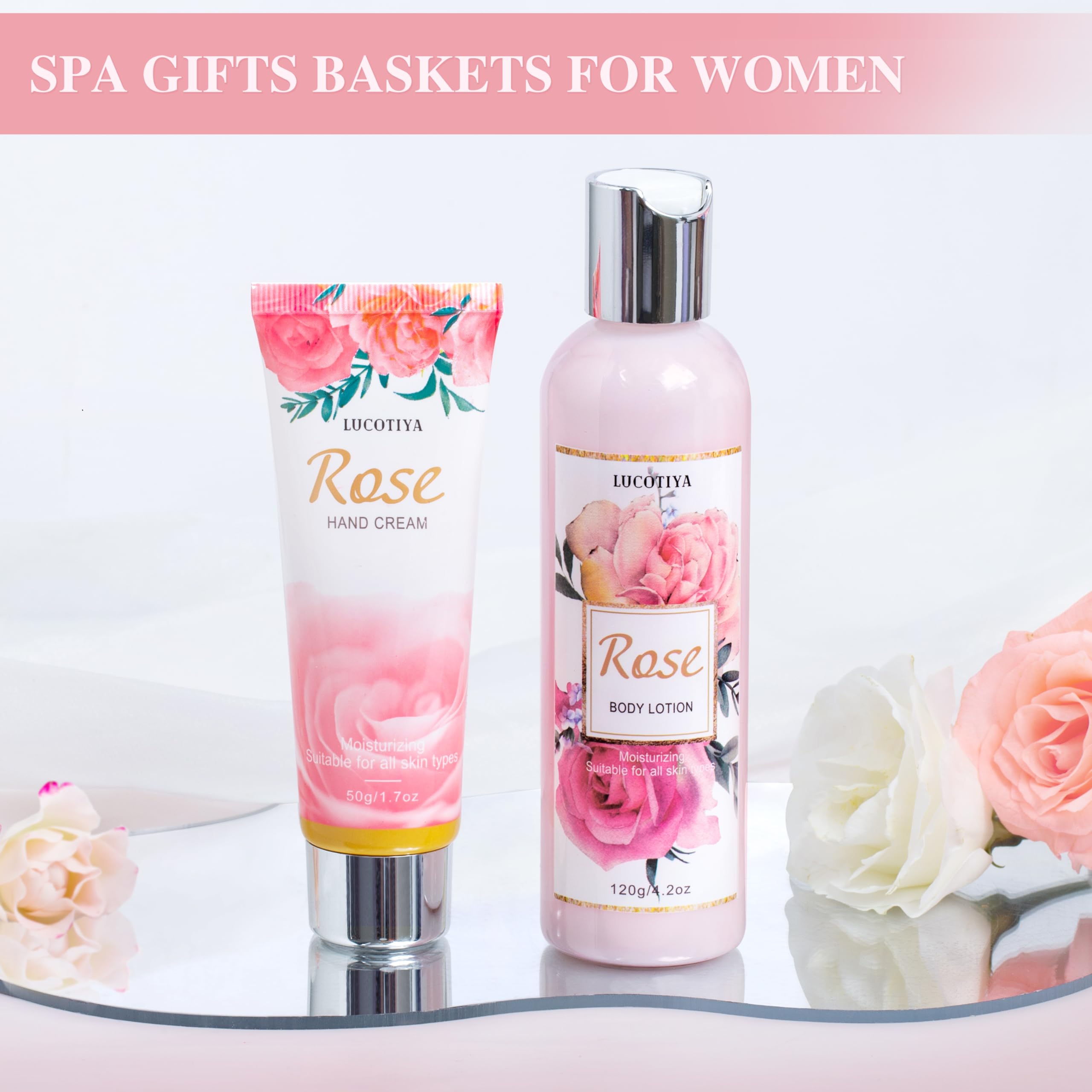 Lucotiya rose bath and body set for women