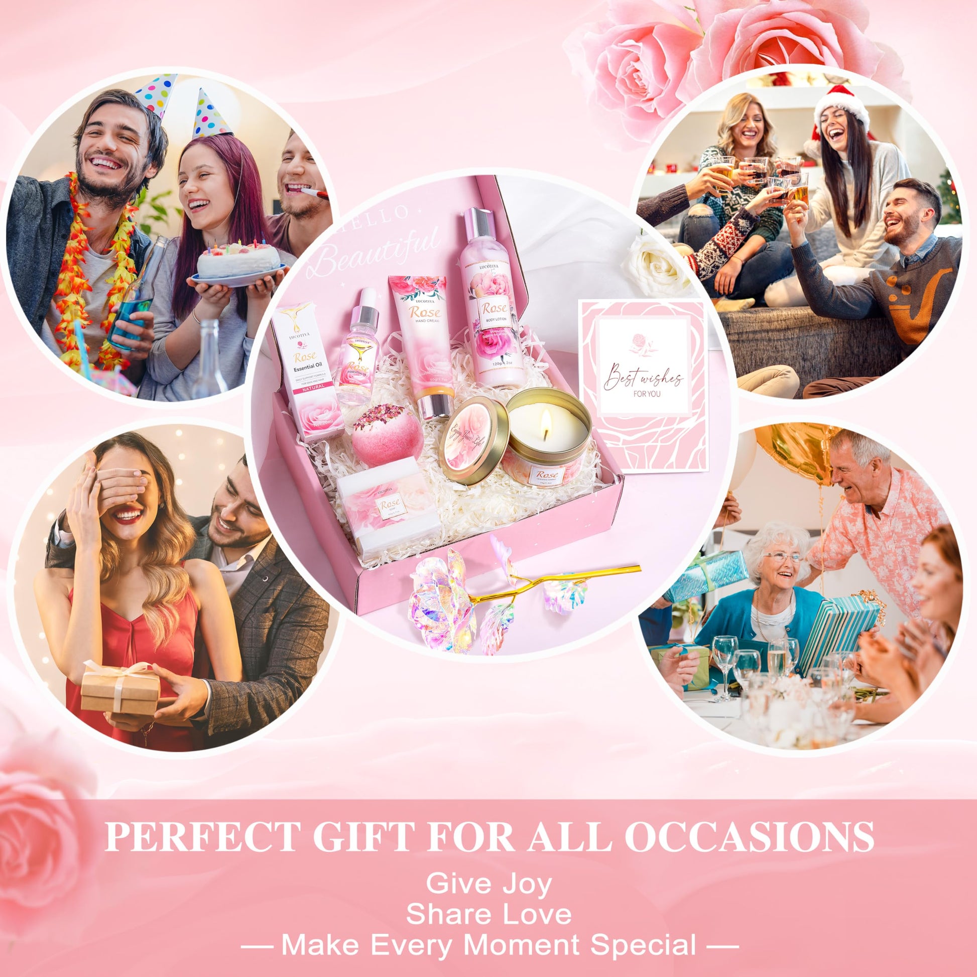 Lucotiya birthday gift basket for women