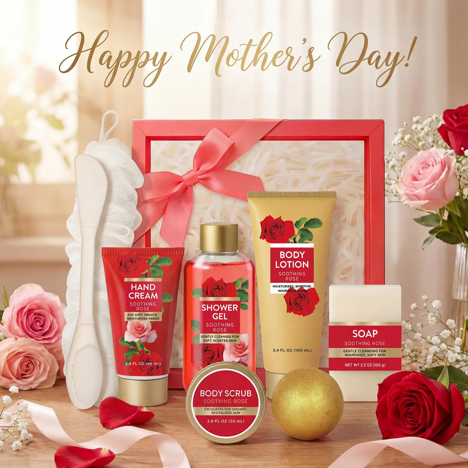 Spa Luxetique gift set in decorative red box