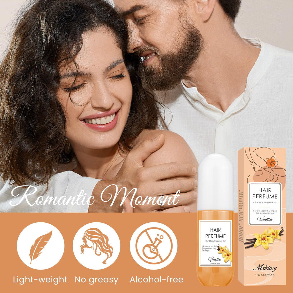 Mgviiiva frizz control hair perfume bottle branding display.