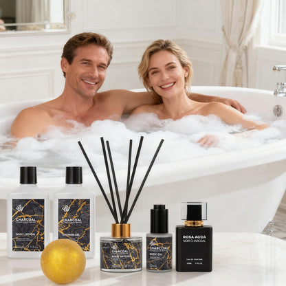 Facial mask collection included in the RA ROSA ACCA charcoal spa kit
