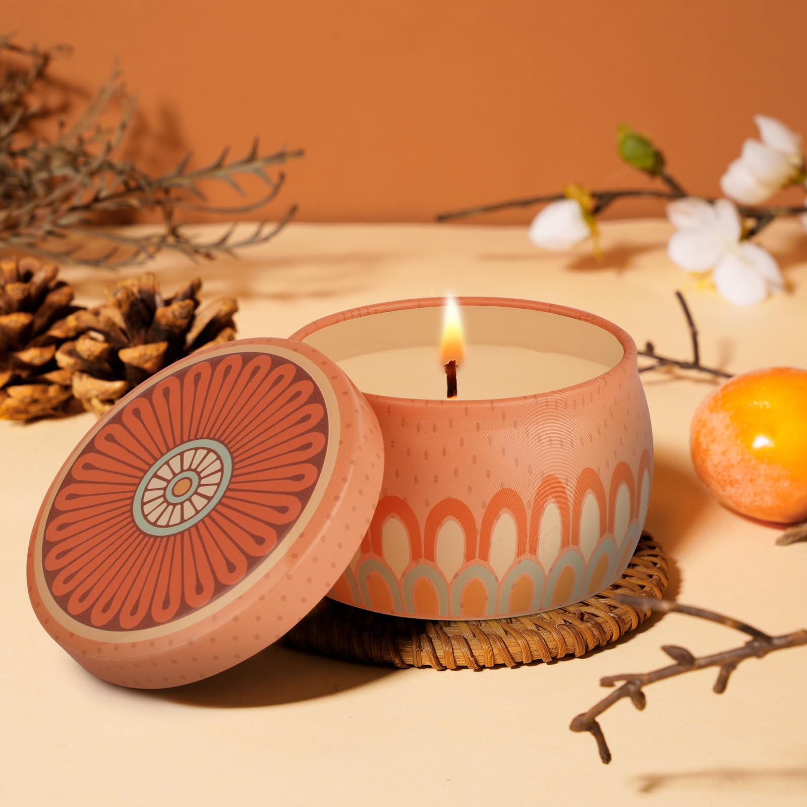 Close up of spa care package items for women