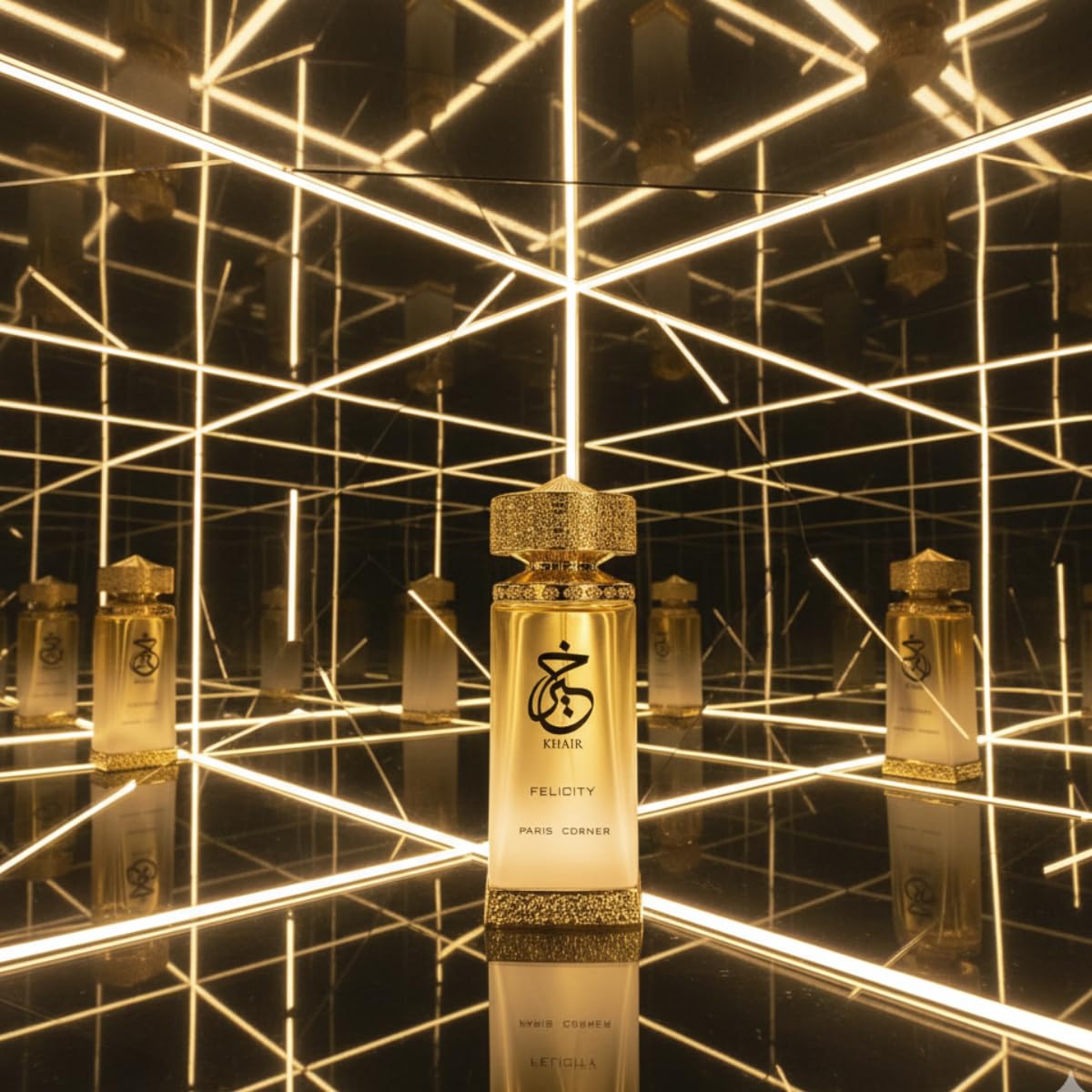 Paris Corner Khair Felicity pure concentrated perfume oil lifestyle display