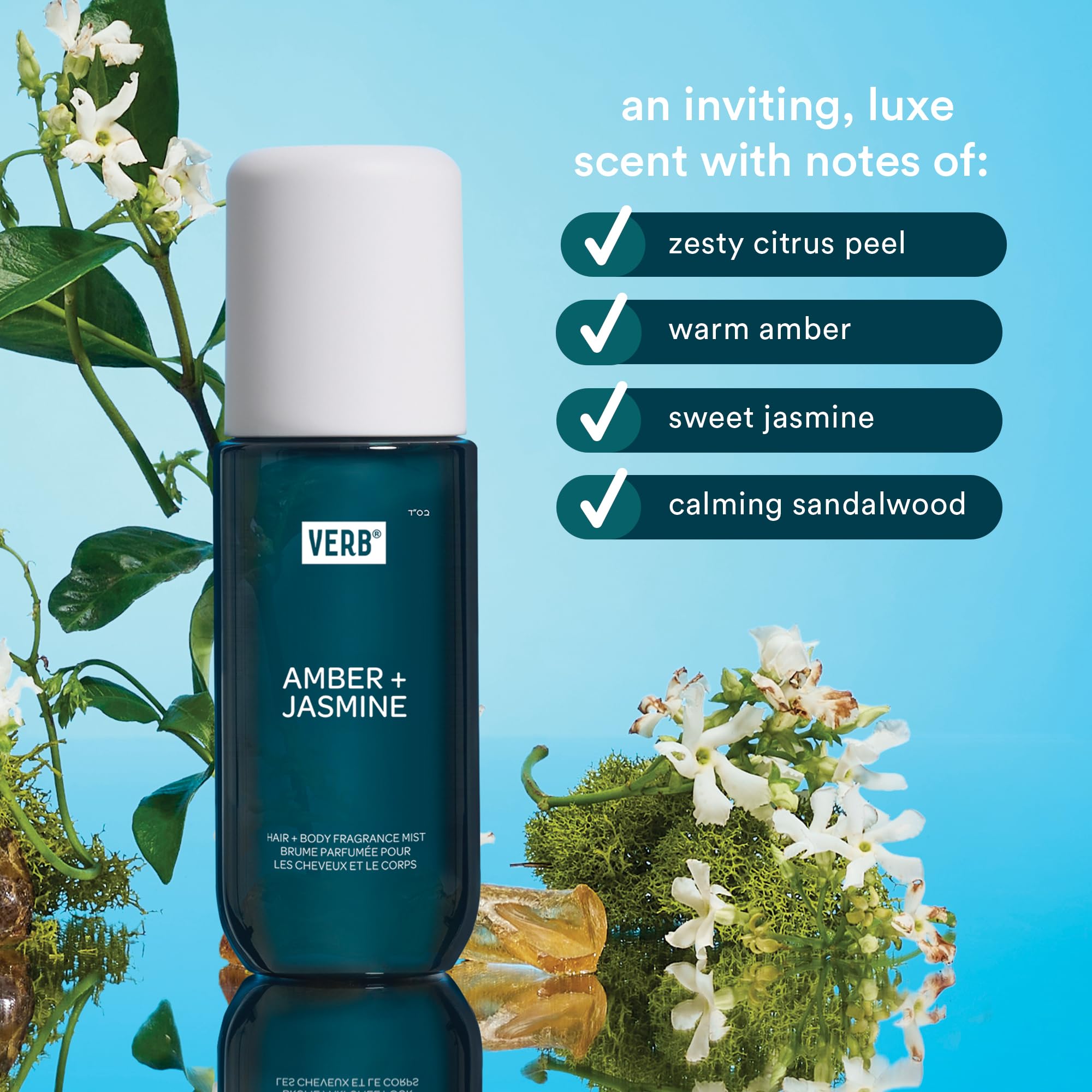 Verb Amber and Jasmine fragrance mist 5 fluid ounces bottle
