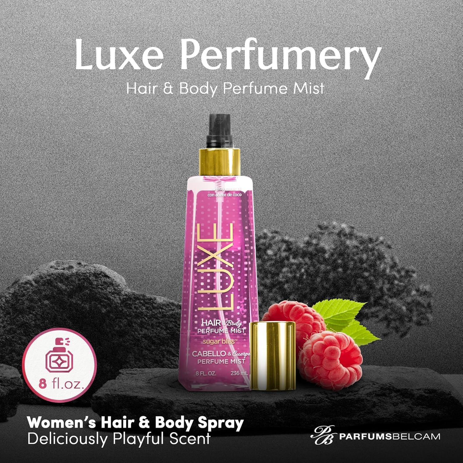 Luxe Perfumery Sugar Bliss 8 Fluid Ounce bottle packaging
