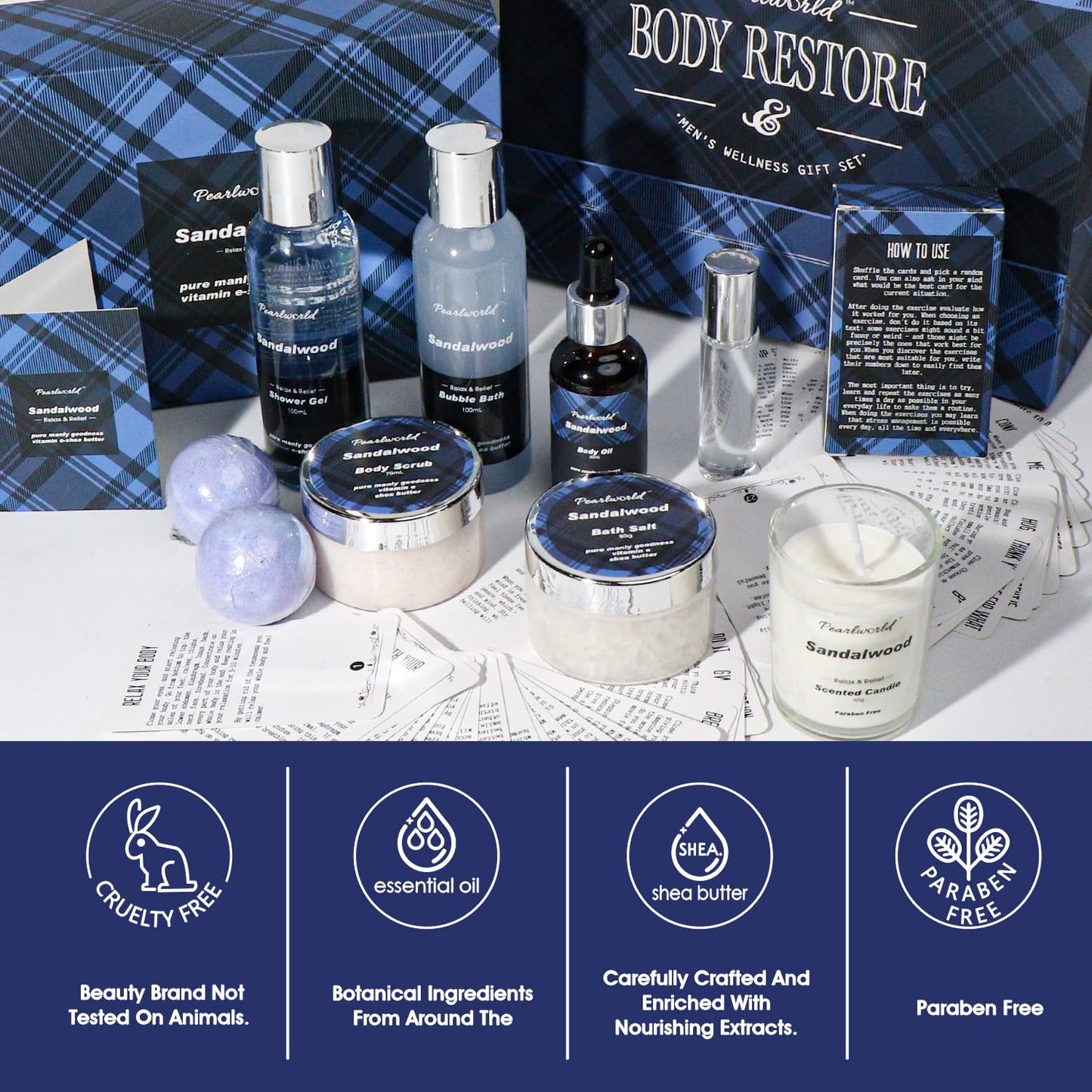 PEARLWORLD luxury scented candle and essential roll on oil aromatherapy accessories