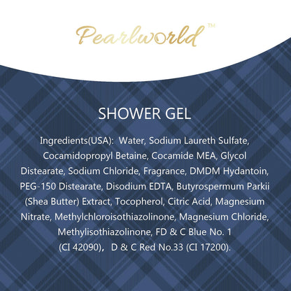 PEARLWORLD premium blue plaid gift box with handmade paper bag and greeting cards