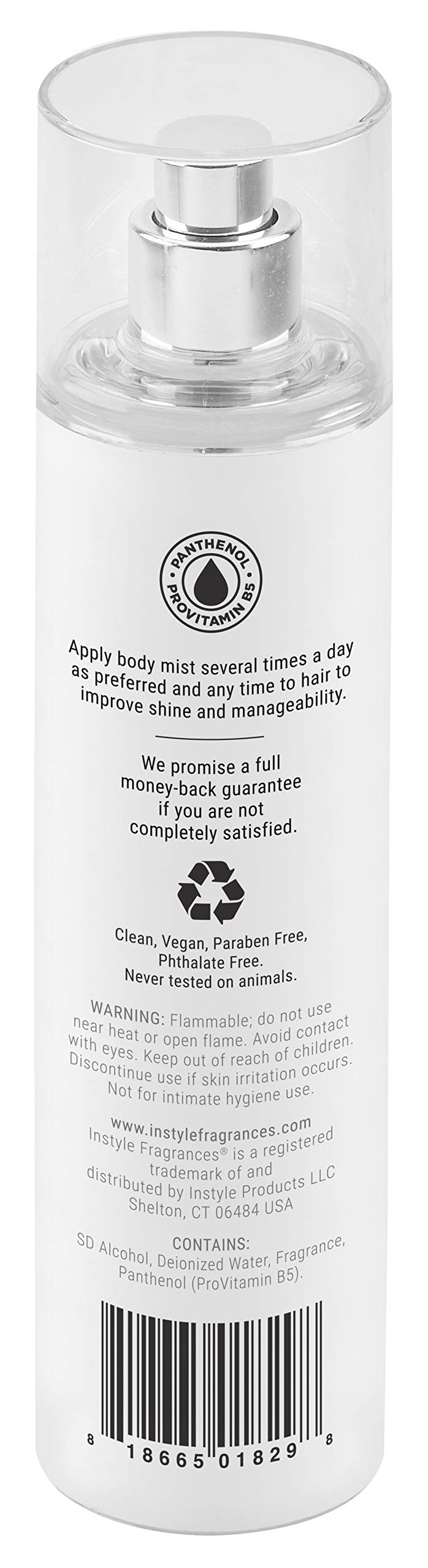 Instyle Fragrances Marshmallow Cloud spray bottle label detail