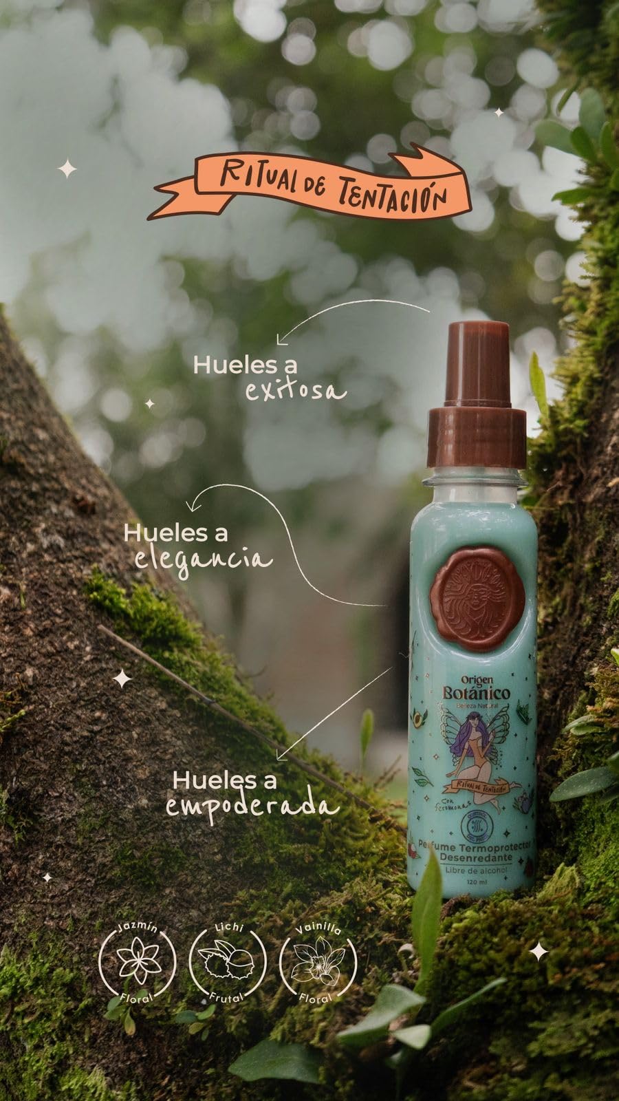 Back side of Ritual De Tentacion heat protection spray bottle