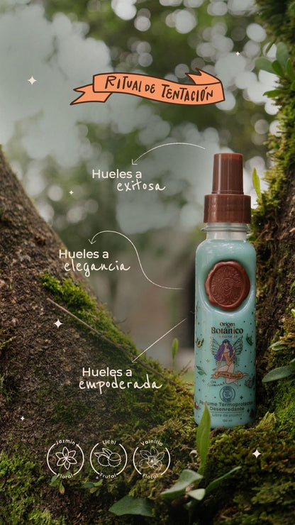 Back side of Ritual De Tentacion heat protection spray bottle