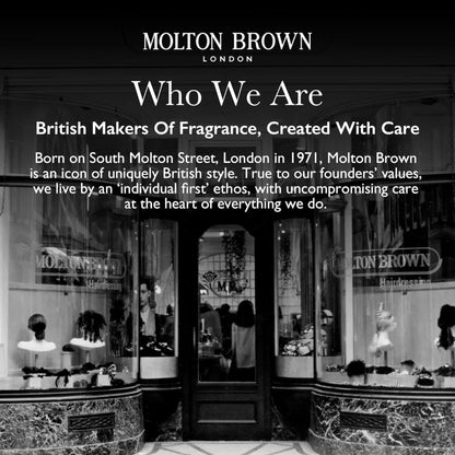 Close up of Molton Brown Discovery collection plastic free packaging