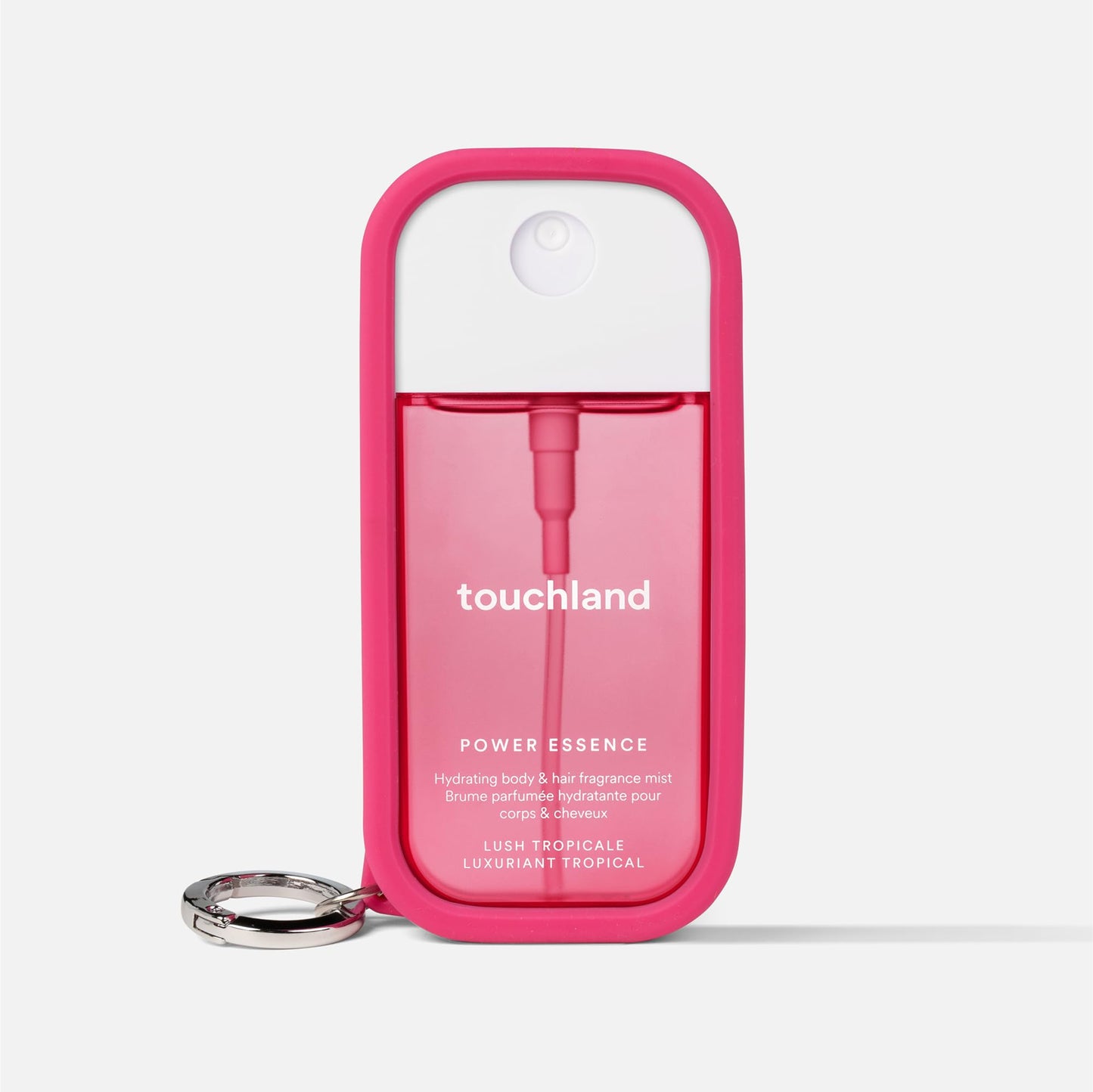 Lifestyle shot showing Touchland case clipped to keys