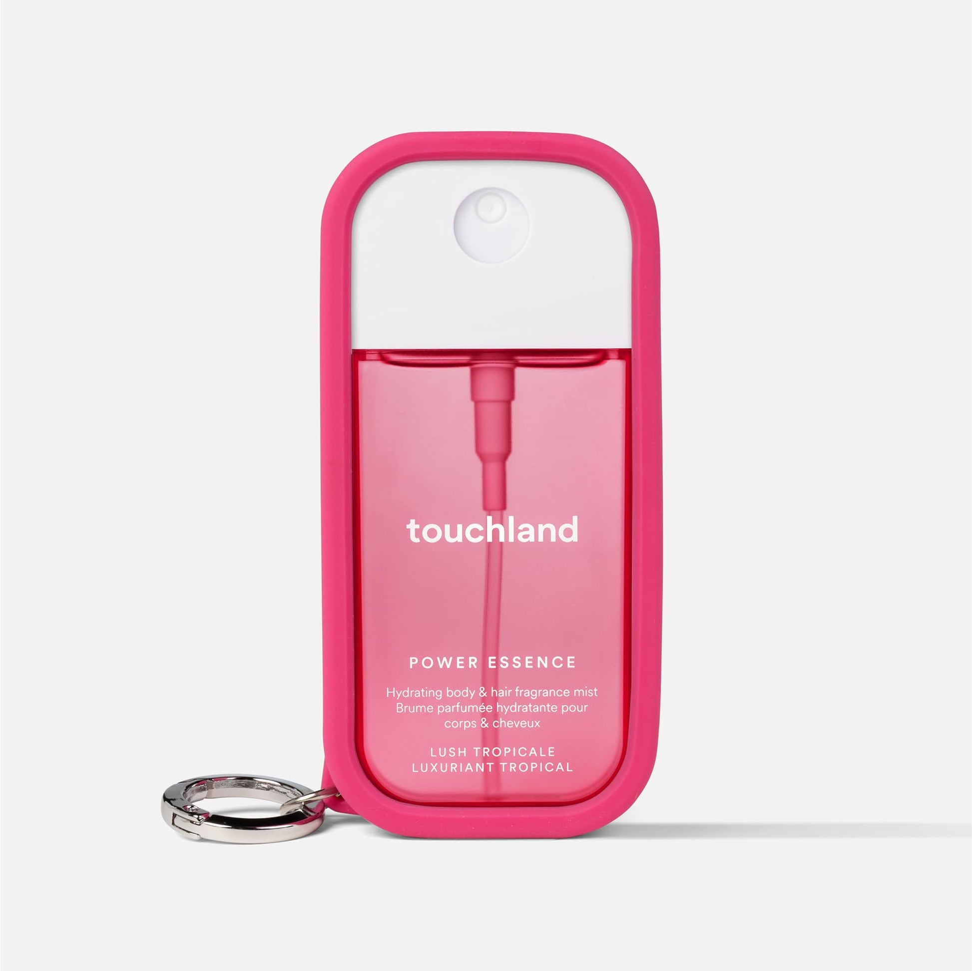 Lifestyle shot showing Touchland case clipped to keys