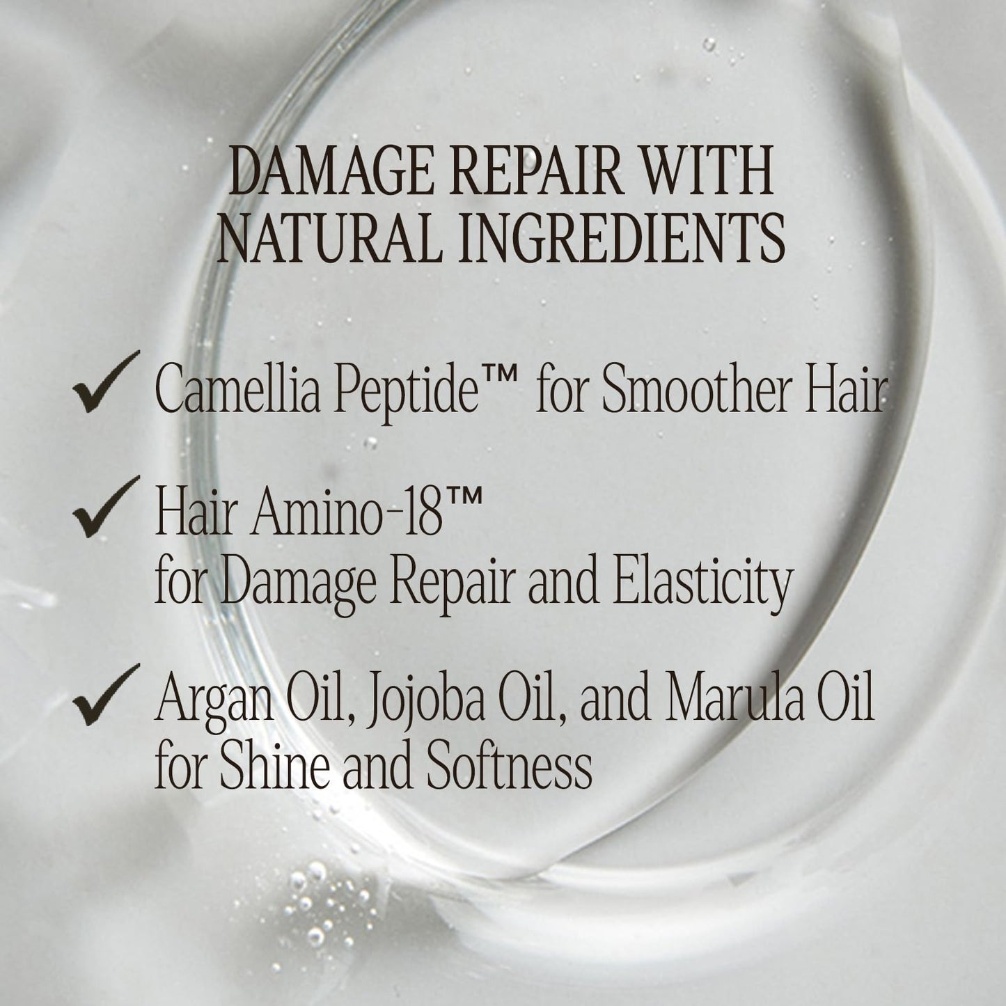 Longtake hair oil packaging details and size indicator