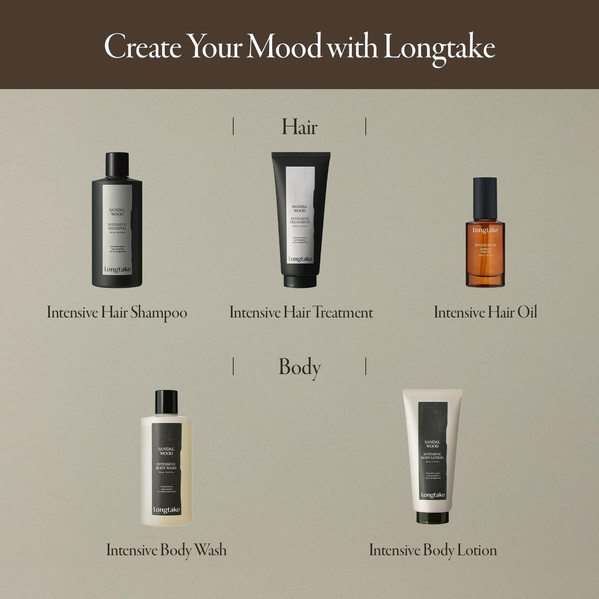 Back label view of longtake intensive hair oil 40 milliliters