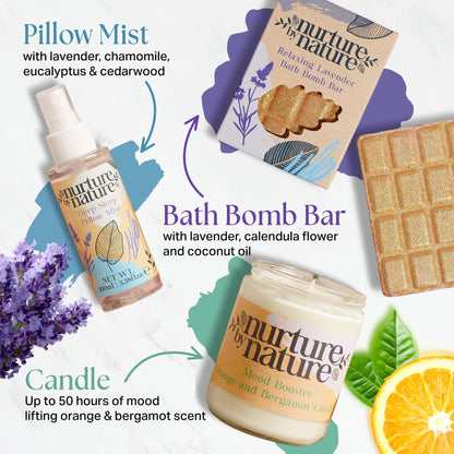 Unboxing the Nurture by Nature Botanicals self care kit revealing premium packaging for new moms