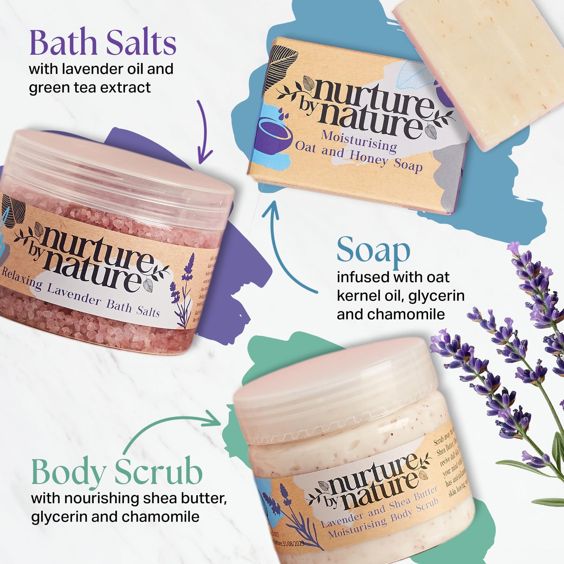 Texture shot of the moisturizing shea butter and lavender body scrub for smooth skin renewal