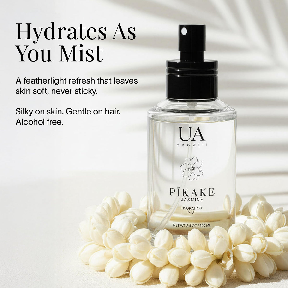 Technical Precision Ua Body Pikake Body And Hair Mist held in hand to display bottle scale