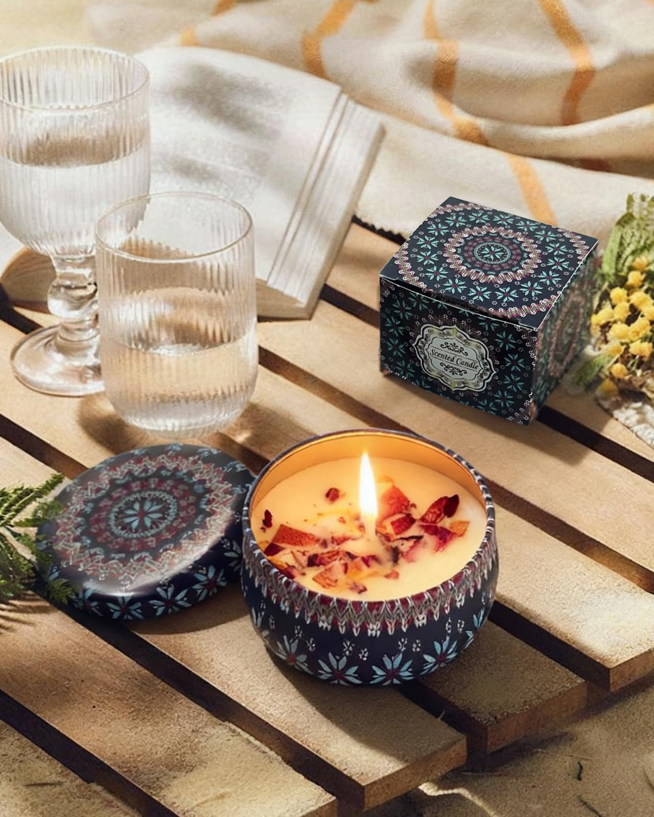Top view of Coralogo natural spa gift package