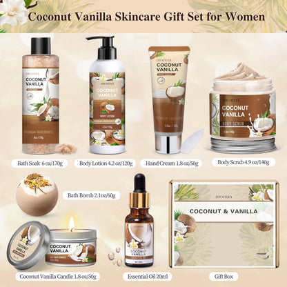 Lucotiya skincare gift set with body lotion and hand cream