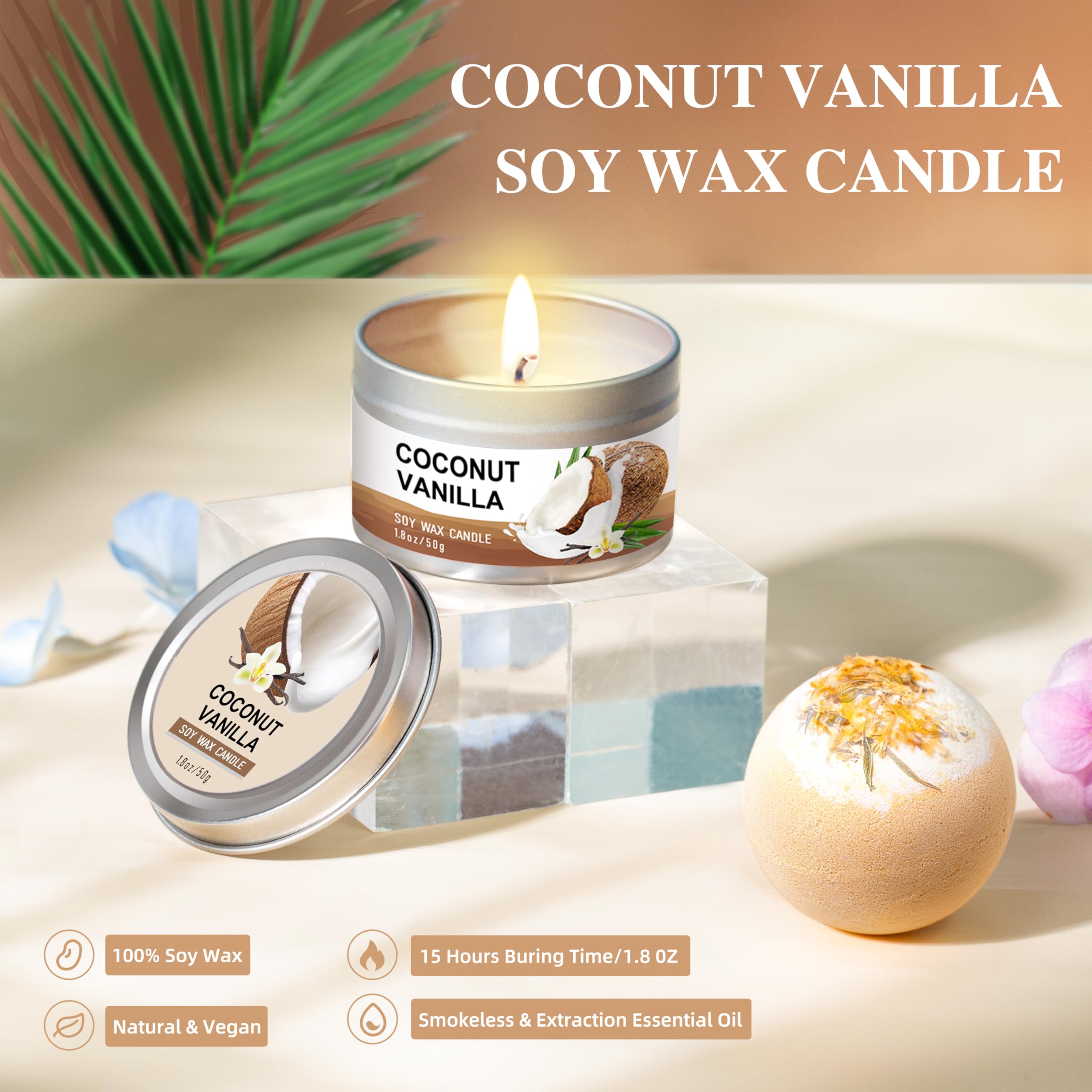 Top view of Lucotiya self care gift set packaging