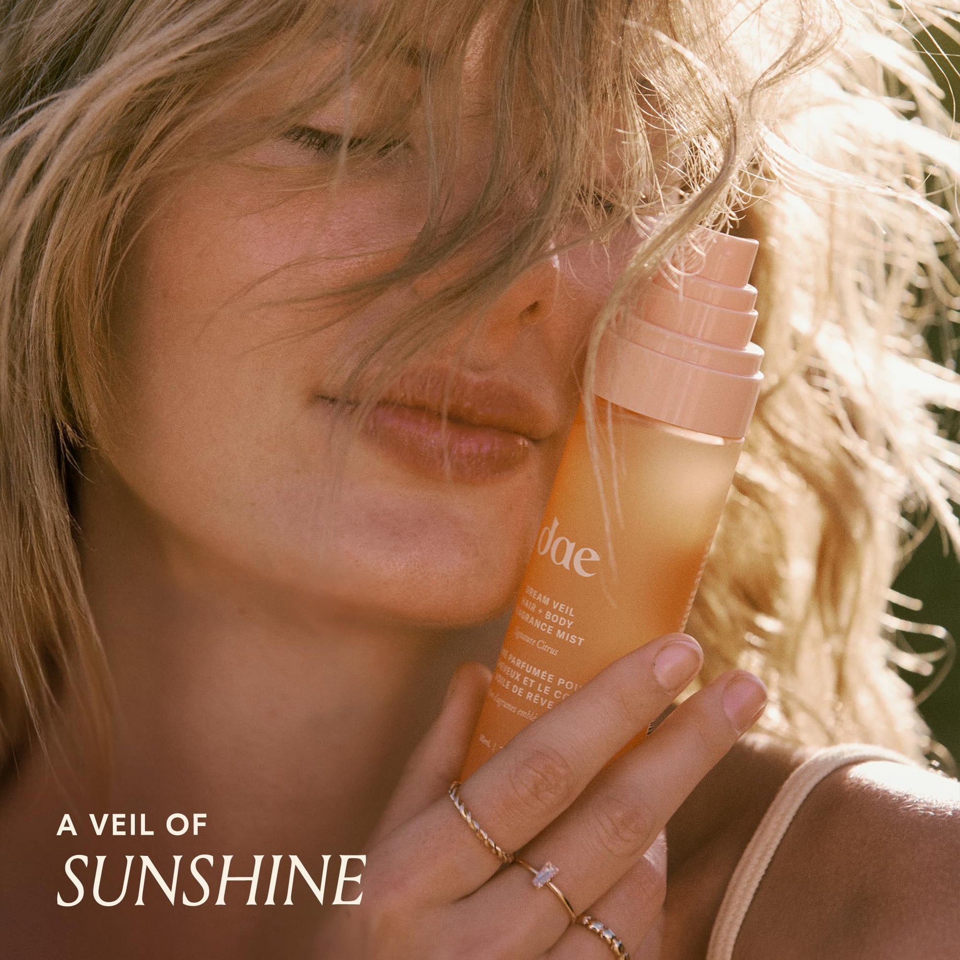 Authentic Dae Hair signature citrus mist bottle design