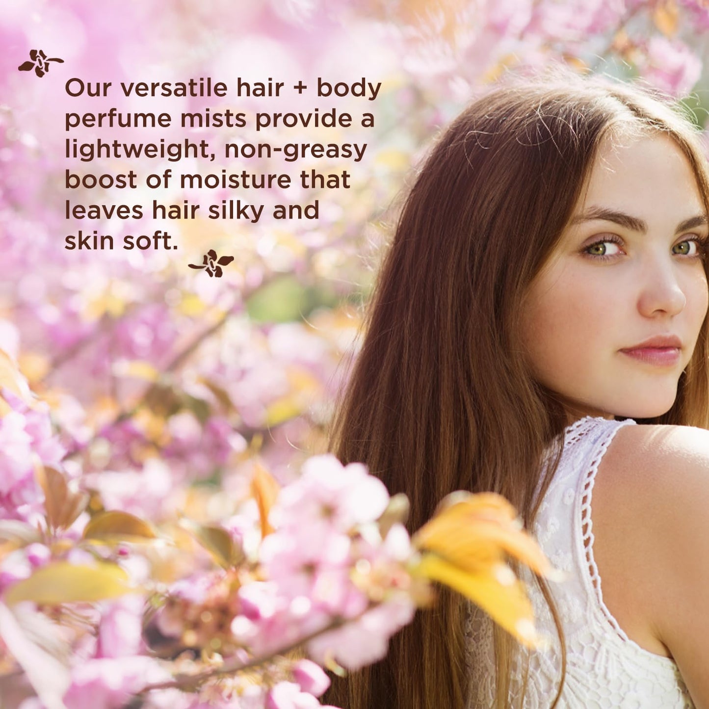 Lavanila Vanilla Coconut perfume mist shown with tropical aesthetic background