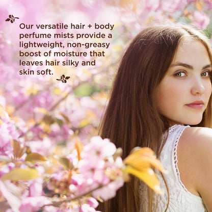 Lavanila Vanilla Coconut perfume mist shown with tropical aesthetic background