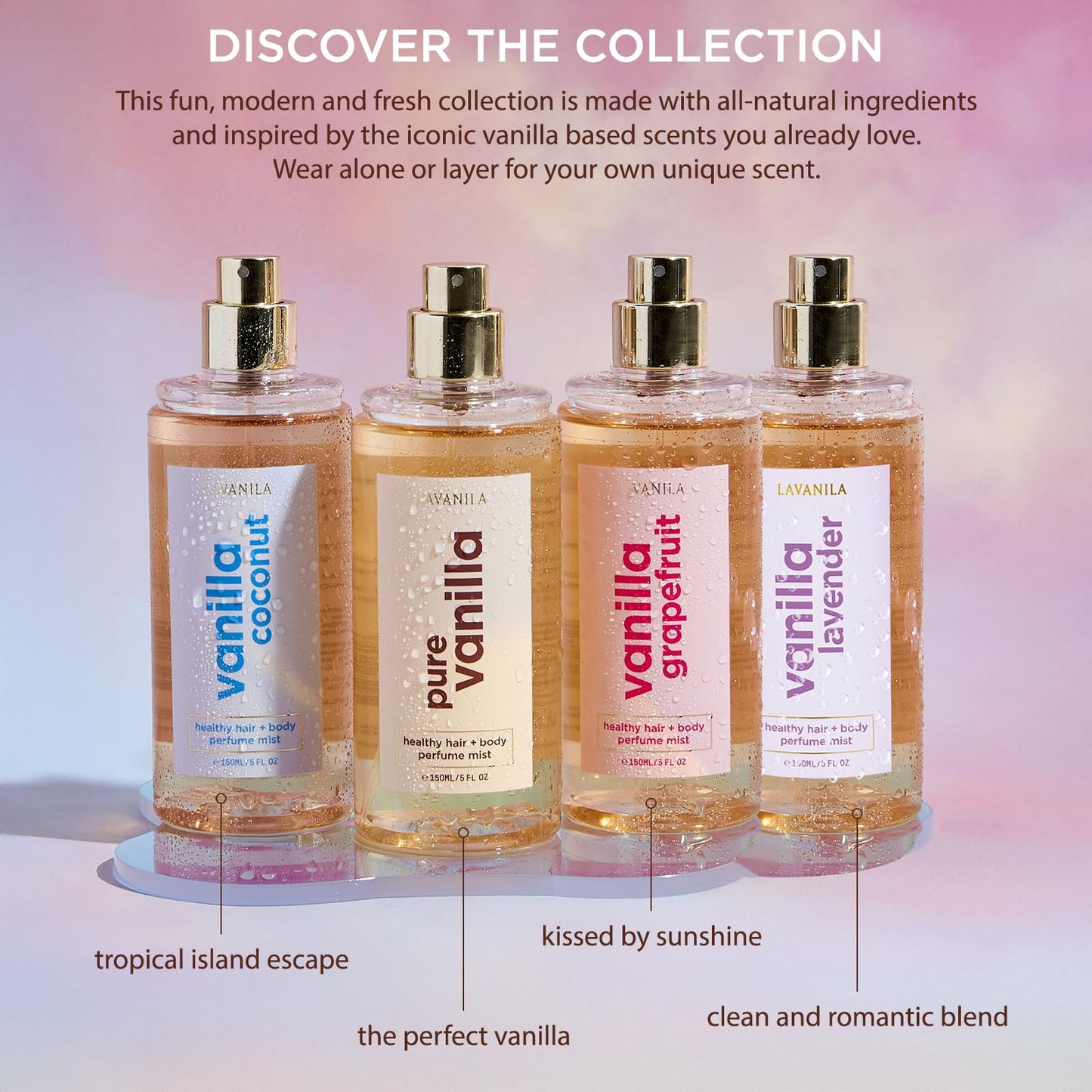 Lavanila Vanilla Coconut Healthy Hair and Body Perfume Mist lifestyle shot