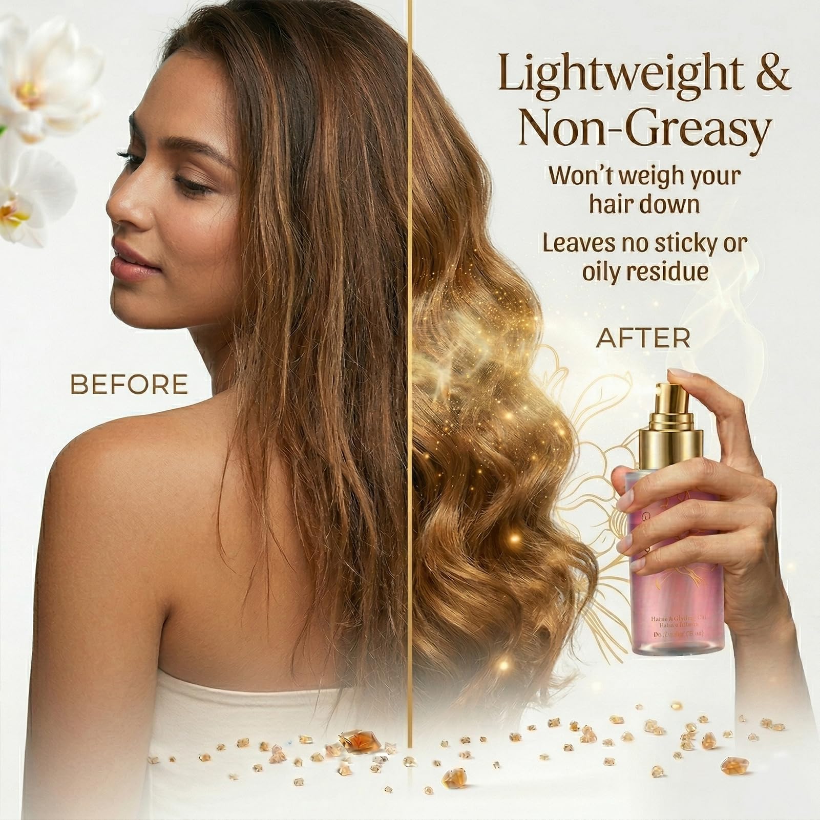 Aiilo Hair Perfume 75ml bottle with gold cap