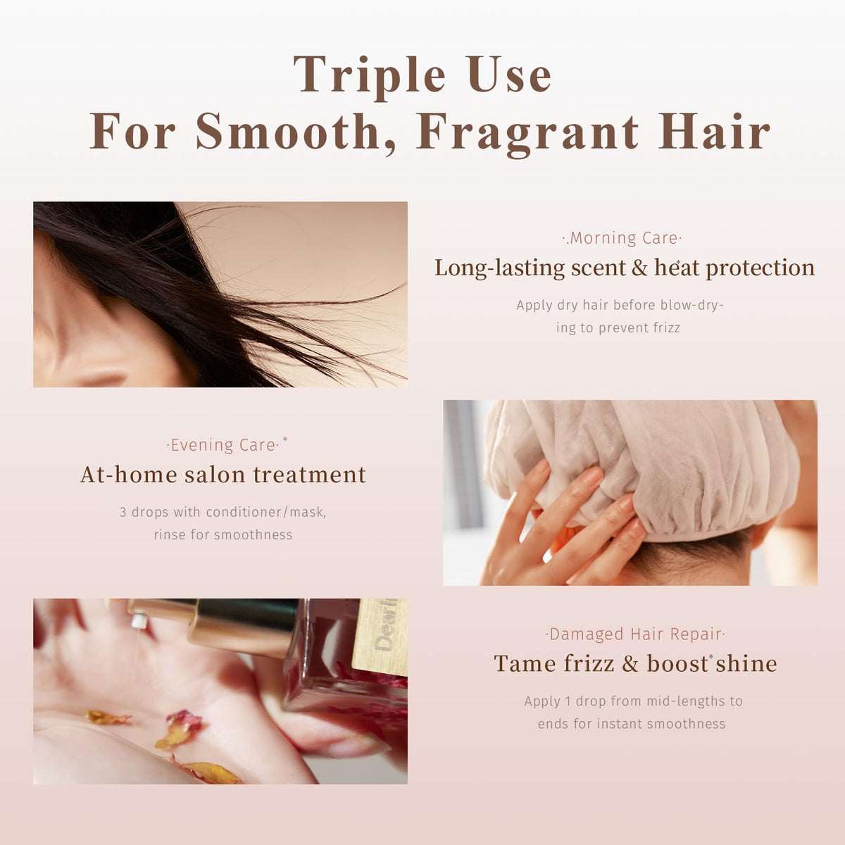 Close-up of Dear Irean hair oil texture and clarity
