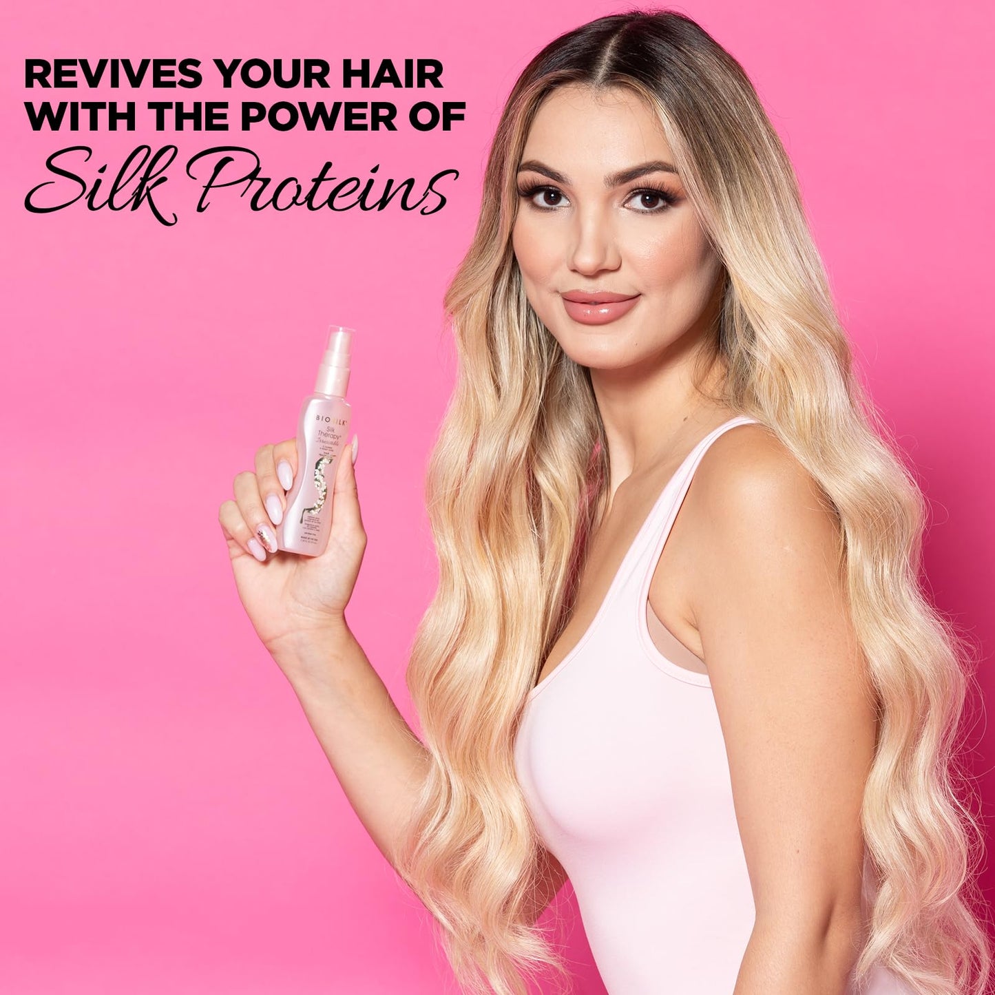 BioSilk jasmine and honey hair mist bottle design