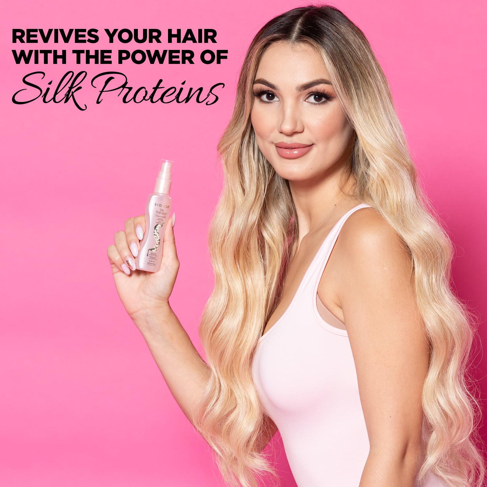 BioSilk jasmine and honey hair mist bottle design
