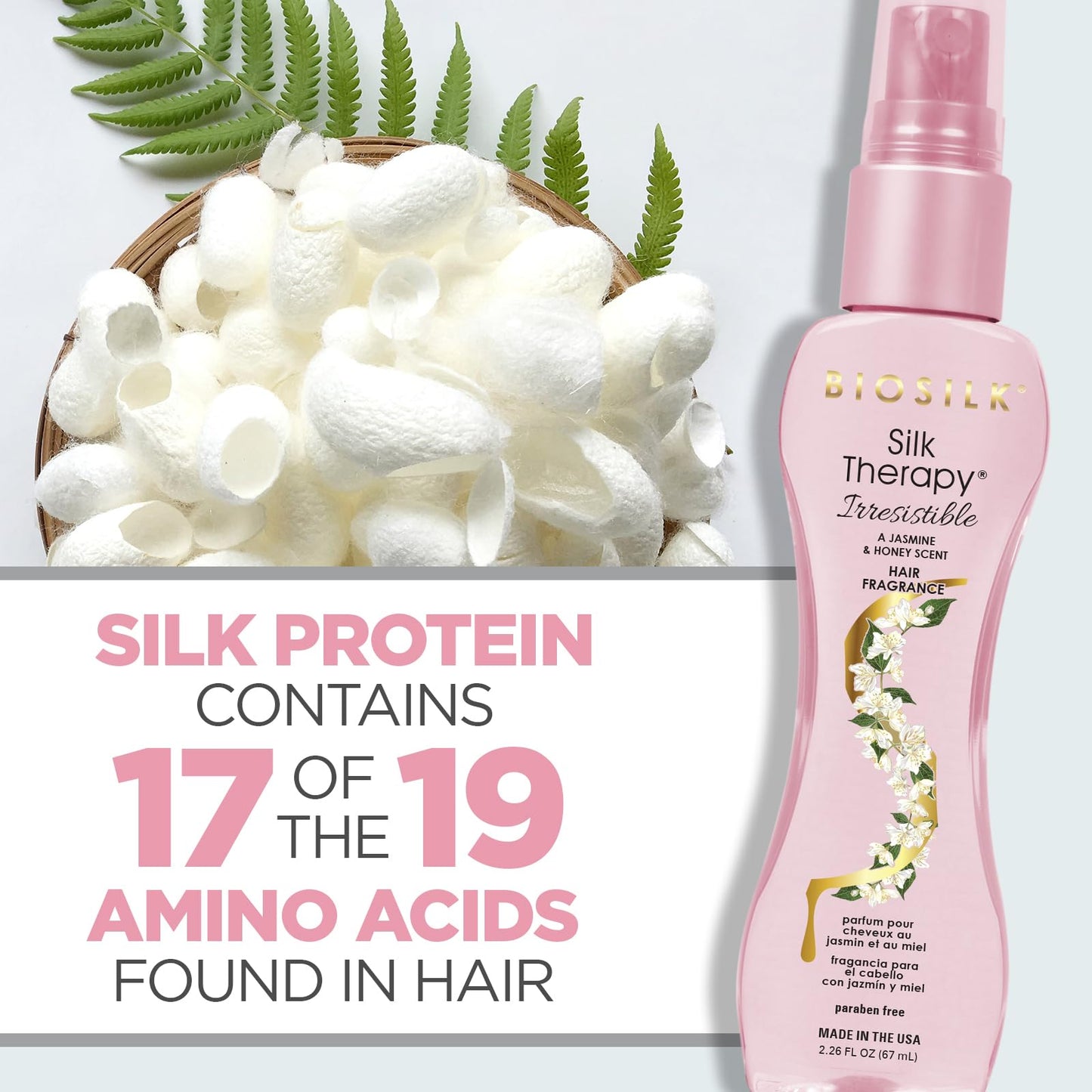 Authentic BioSilk Silk Therapy hair care spray