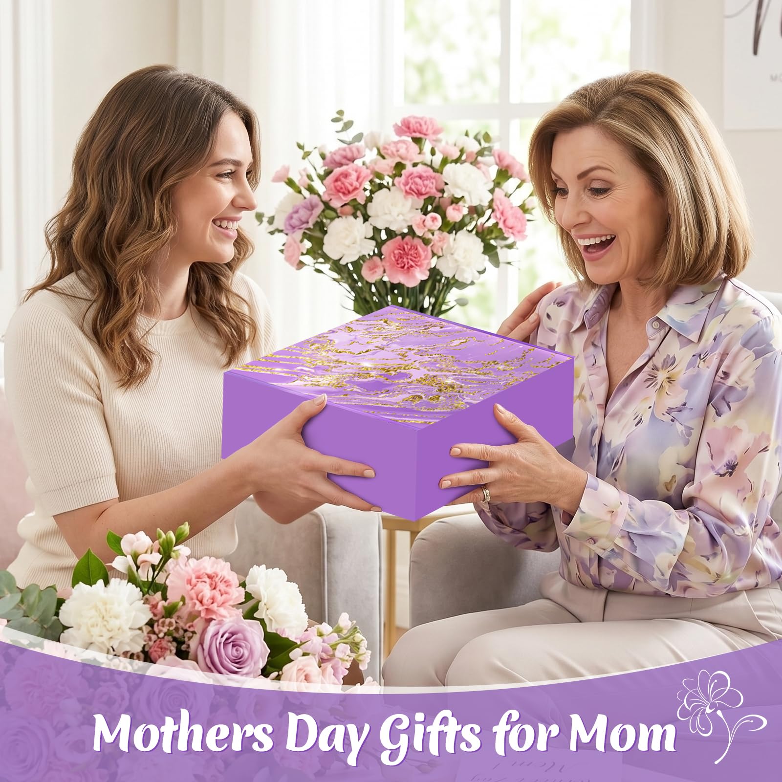 Selection of lavender scented bath items in gift set