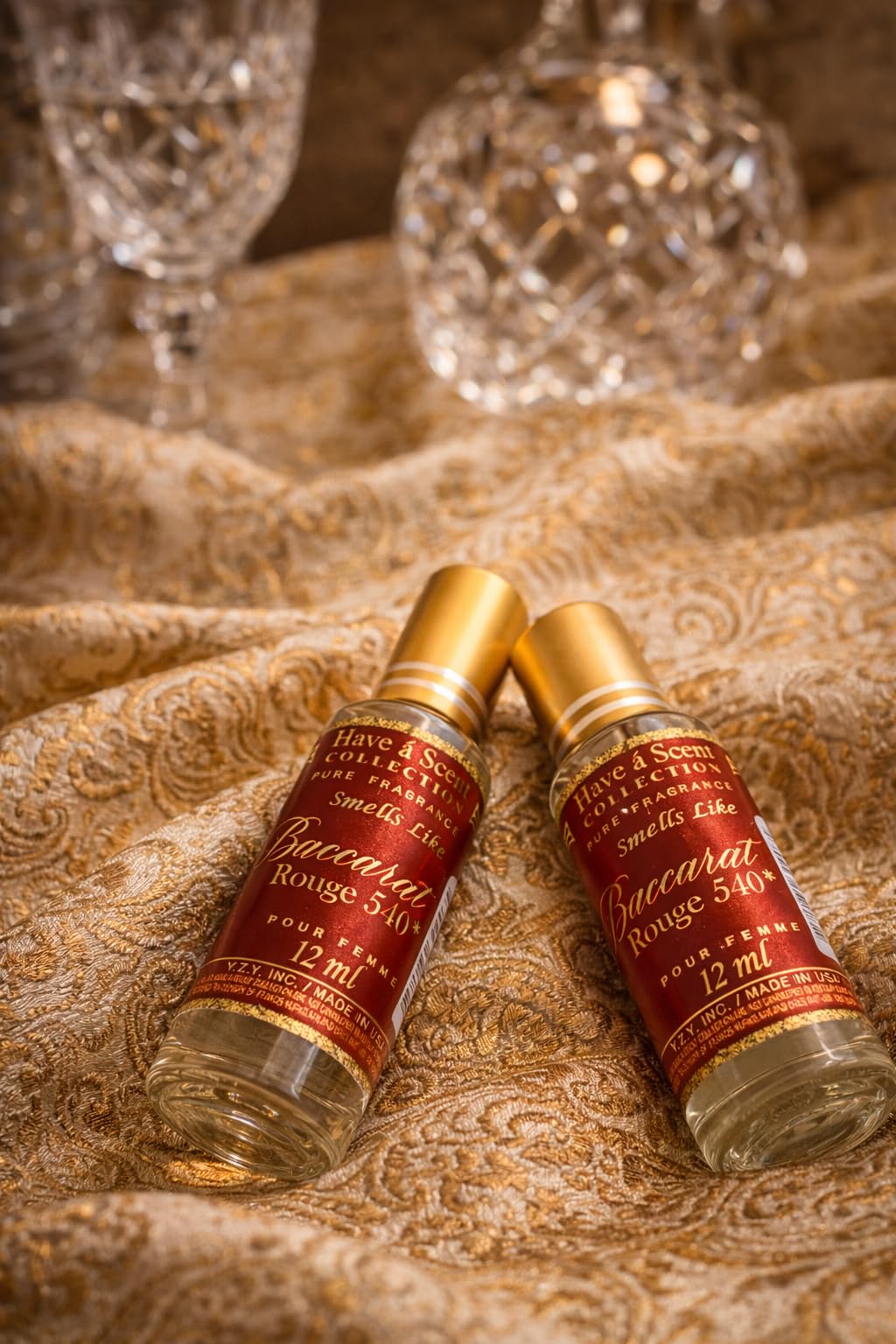 Y.Z.Y Inc. oil perfume baccarat rouge parfum lifestyle flat lay